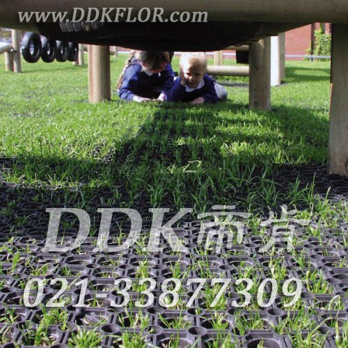 室外活動區域_草坪地保護_黑色樣板圖片，帝肯(DDK)_400_222效果圖，草坪保護墊,幼兒園戶外地墊,幼兒園戶外地板,幼兒園室外地膠,幼兒園室外地墊,幼兒園地面防滑墊,帶孔防滑墊,戶外網狀橡膠墊,戶外地毯,室外地毯